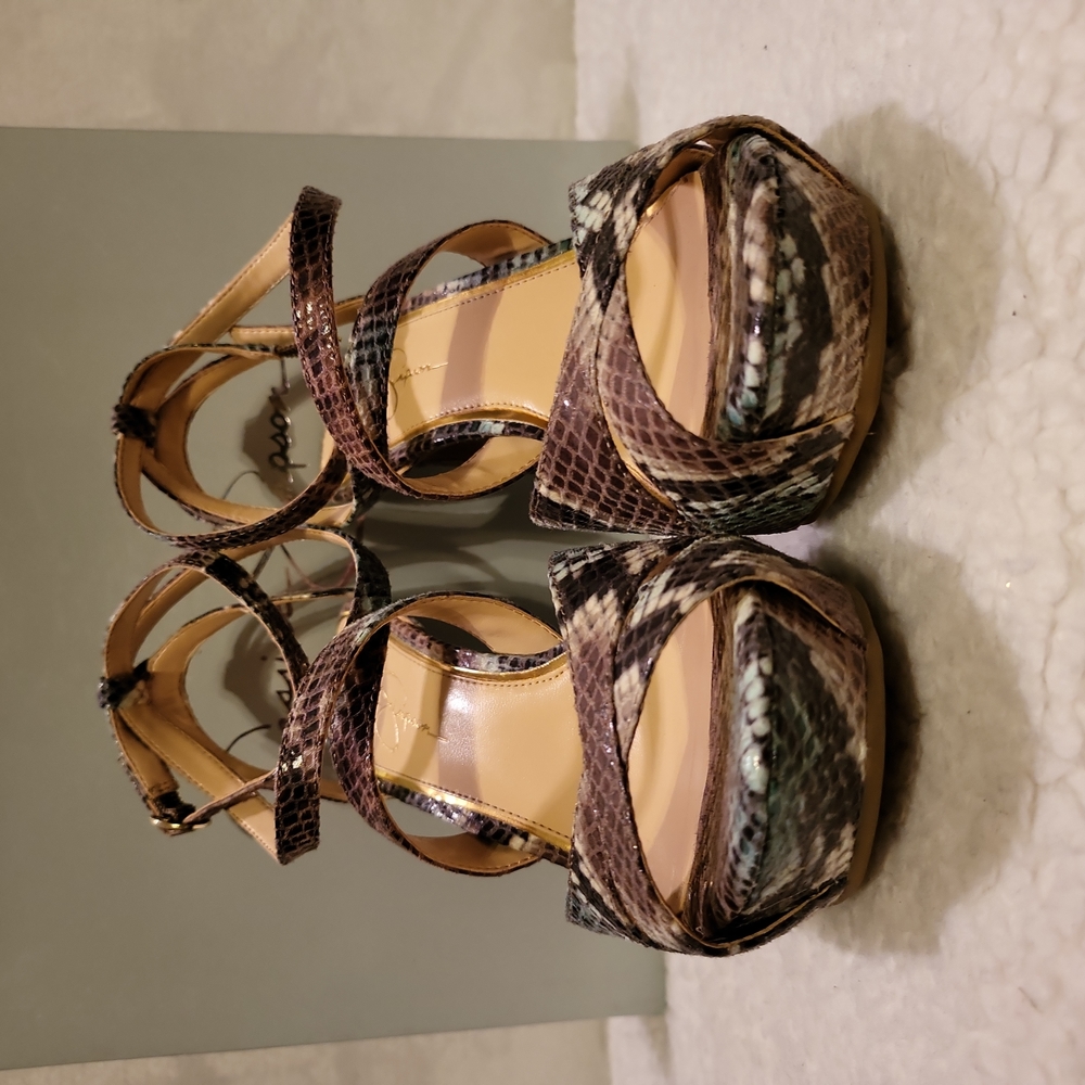Jessica Simpson Finlay ~ Strappy Python Print Sz … - image 4